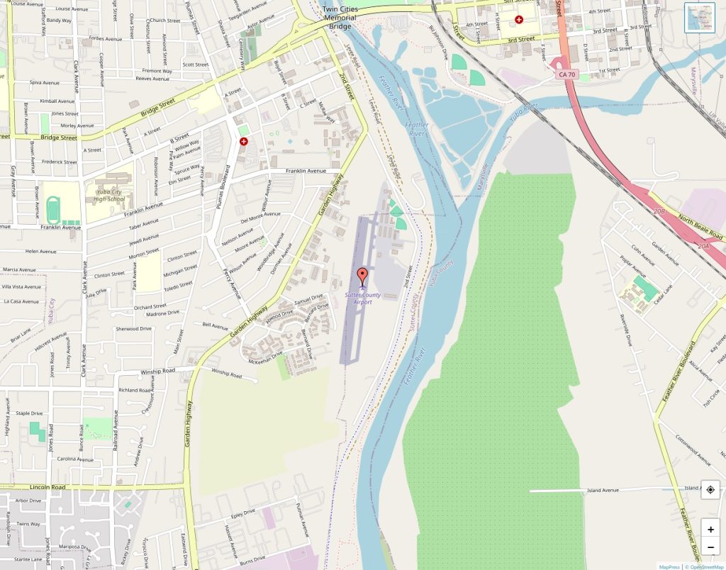Sutter County Airport Map – Sacramento Map